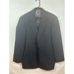 Brooks Brothers Booksease Mens Black Wool Blazer Size 44R